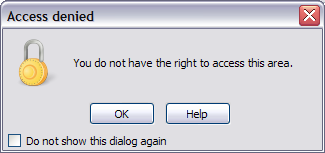 A box with a new icon, a help button, and the "Do not show this dialog again" checkbox