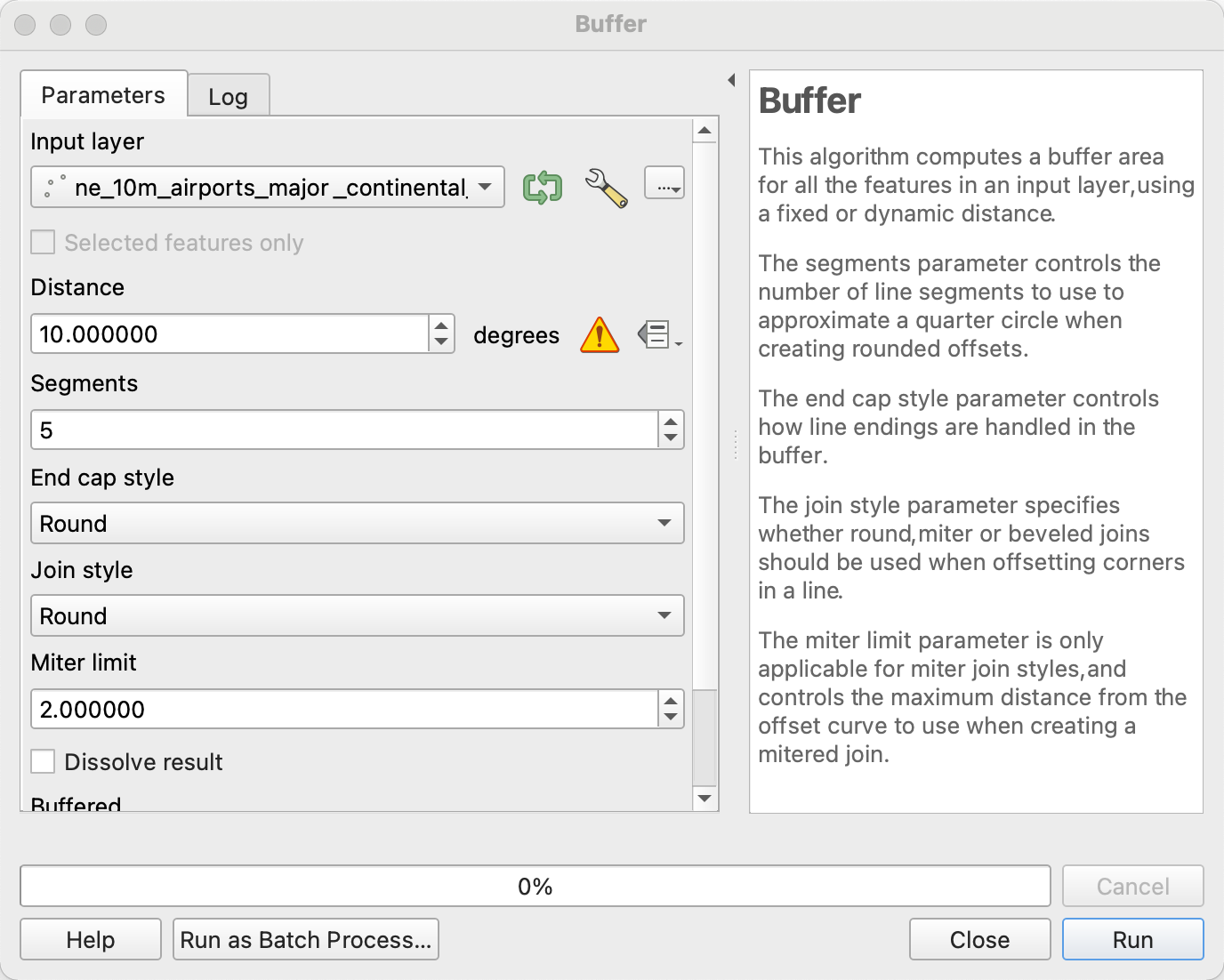 Buffer Window Degrees