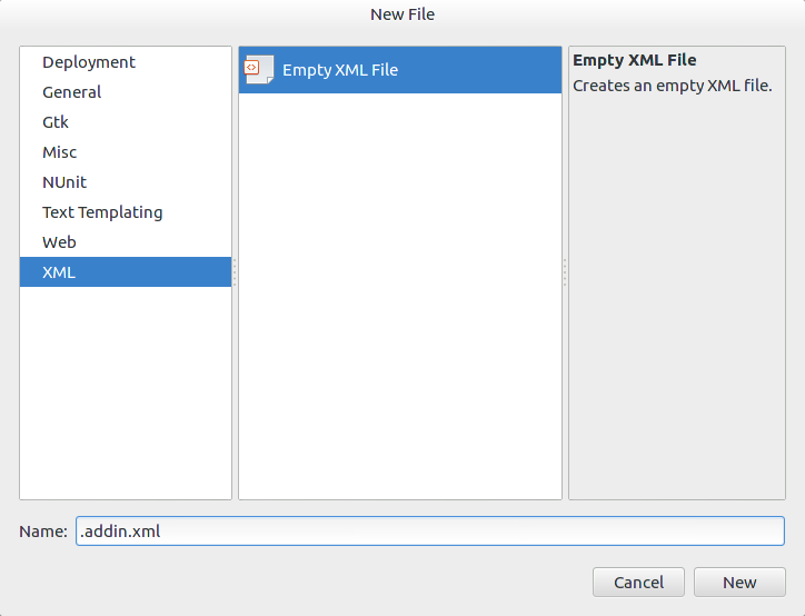 Creating the .addin.xml file