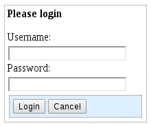 login form