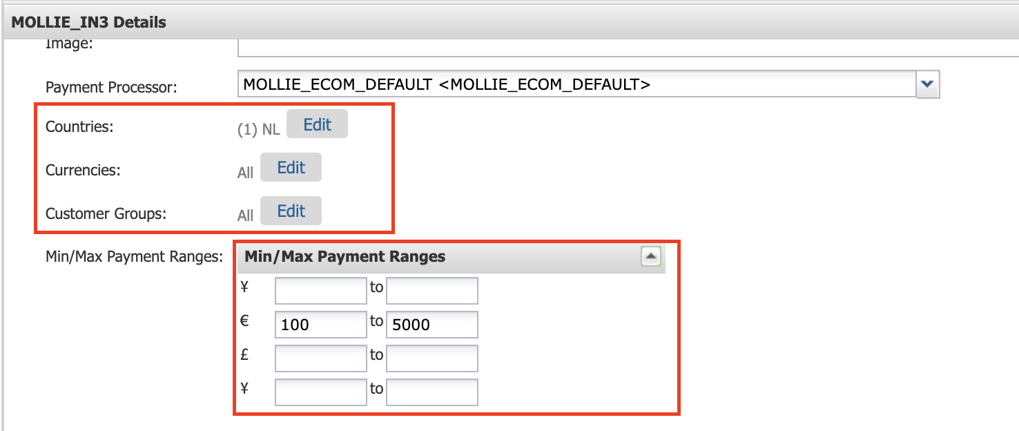 Payment Method Details Criteria