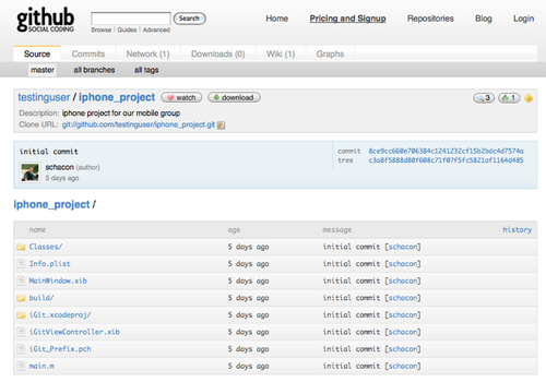 Figure 4-13. Un page principale de projet GitHub.