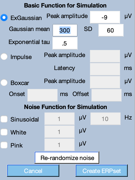 Basic Function for Simulation