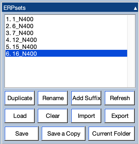 ERPsets Panel