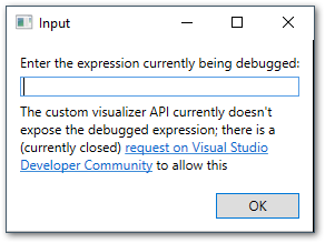 Prompt for debugged expression